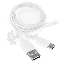 Кабель USB2.0 Cablexpert CCB-USB2-AMCMO2-1MW, AM/Type-C, издание Classic 0.2, длина 1м, белый, блистер