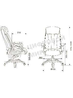 Кресло Бюрократ T-9922N Leather Venge Black черный, экокожа