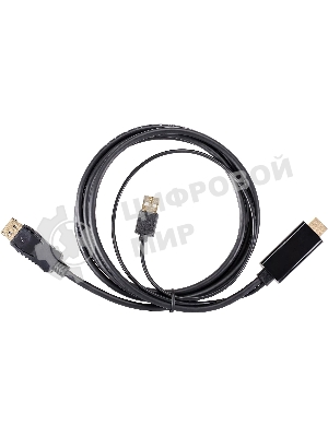 Кабель-переходник HDMI(M) +USB---> DP(M) 4K*60Hz 1.8M, VCOM