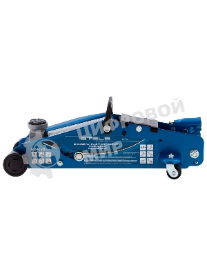 Домкрат Stels 51132 гидравлический подкатной с фиксатором 2.5 т safety pin 140-385 мм в кейсе
