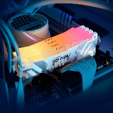 Оперативная память Kingston Fury Renegade, DDR5, 64Gb (2x32Gb), 6400MHz, CL32, DIMM, радиатор, RGB, белый