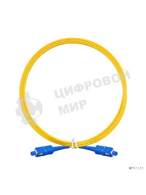 Патч-корд волоконно-оптический ExeGate FC-S-9-SC-SC-2M-LSZH (Шнур ВО SM 9/125 (OS2/G.652.D), SC/UPC-SC/UPC, Simplex, LSZH, 2 м)