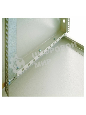 Шкаф настенный ЦМО ШРН-Э-18.500 18U 600x520мм пер.дв.стекл несъемные бок.пан. серый