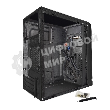 Компьютерный корпус ExeGate EX283057RUS Minitower ExeGate BAA-106 Black, mATX, (AAA350, 80мм), 2хUSB, Audio