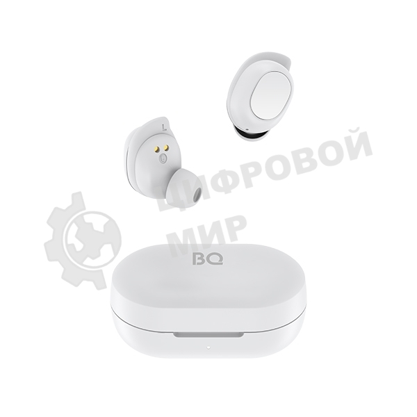 Наушники TWS BQ BHS-05 белый, вкладыши, Bluetooth