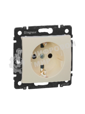 Розетка Legrand 774321 2К+3 со шторками, слон. кость Valena