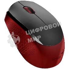 Мышь беспроводная Genius NX-8000S черный/красный, 1200 dpi, радиоканал, USB, кнопки - 3