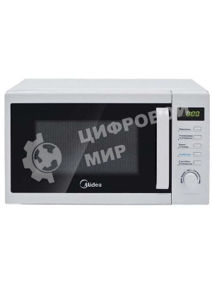Микроволновая печь Midea AM820CUK-W белый, 20 л, 800 Вт, переключатели - кнопки, поворотный механизм