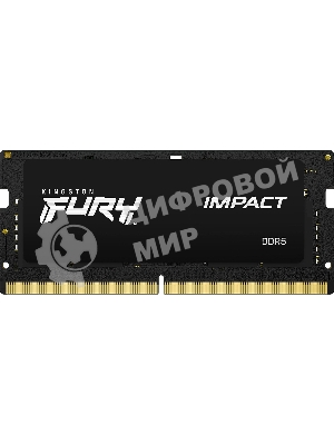 Оперативная память Kingston Fury Impact, DDR5, 16Gb (1x16Gb), 6000MHz, CL38, ECC SO-DIMM