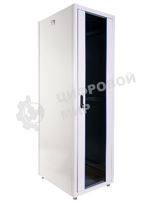 Шкаф телекоммуникационный напольный ЭКОНОМ 42U (600 × 600) дверь стекло, дверь металл