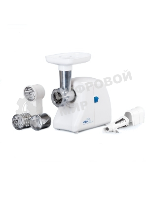 Мясорубка электрическая Ротор Дива-М ЭМШ 30/230-3 белый, 1500 Вт, 0.5 кг/мин, насадки - 3