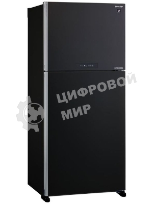 Холодильник Sharp SJ-XG55PMBK черный двухкамерный 394/162л морозилка сверху, No Frost