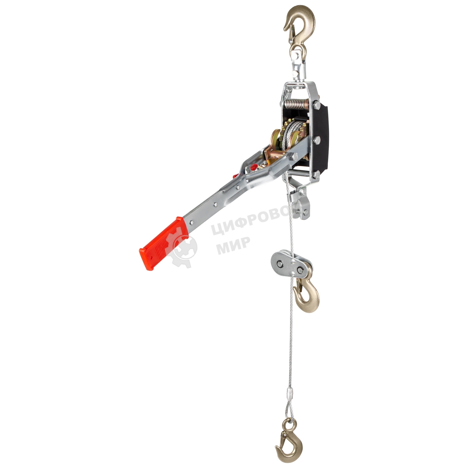 Лебедка рычажная Matrix тяга - 4 т, подъем 1.6 т, двойное храповое колесо