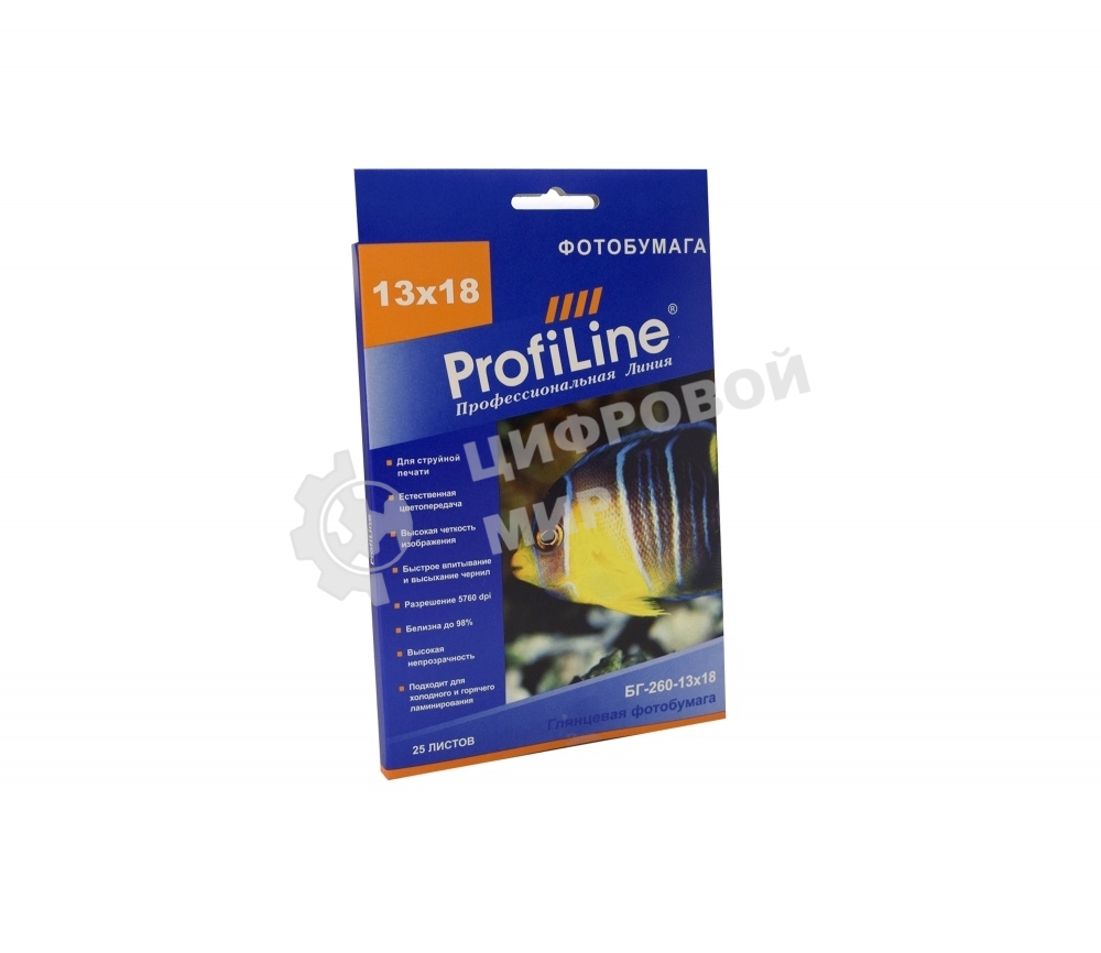 БГ-260-13х18-25 Фотобумага глянцевая, 260 г/м2, 13х18, 25 л, 2880 dpi