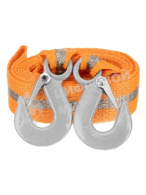 Трос буксировочный Stels 54383 10 тонн, 2 крюка, сумка на молнии, россия