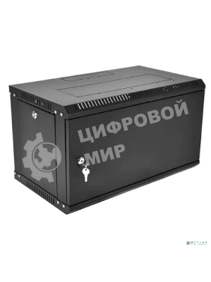 Шкаф телекоммуникационный настенный разборный ЦМО ЭКОНОМ 9U (600 x 350) дверь металл, черный (ШРН-Э-9.350.1-9005)