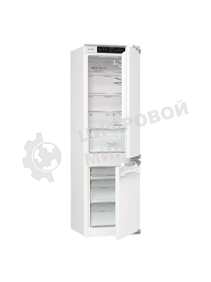 Встраиваемый холодильник Gorenje NRKI517142, полезный объем 243 л, электронное управление, цифровой дисплей, автоматическое размораживание No Frost, быстрое замораживание, интенсивное охлаждение, зона свежести с контролем влажности, слайдерное крепление, энергоэффективность А+