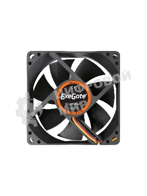 Вентилятор для корпуса ExeGate EX08025S3P черный, 80 мм, 2200 об/мин, 22.5 дБ, 3 pin