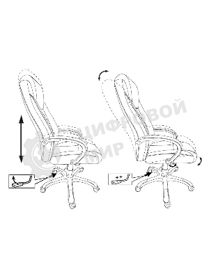 Кресло Бюрократ T-9922N Leather Venge Black черный, экокожа