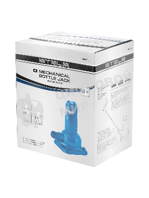 Домкрат механический бутылочный Stels 2 т, h подъема 210–390 мм, 2 части (домкрат, ручка)