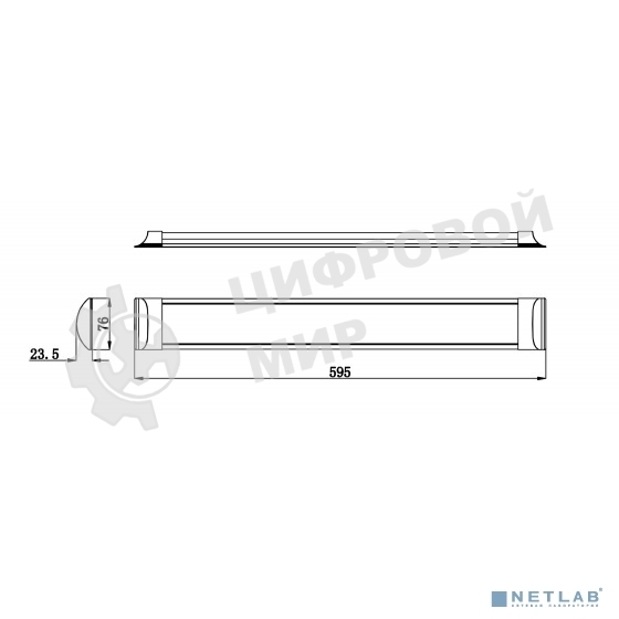 Светодиодный светильник ЭРА SPO-5-20-4K-M (F) 600x75x25 18Вт 1200Лм 4000К мат СТАЛЬ-БЕЛ