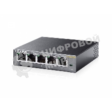 Коммутатор сетевой TP-Link SMB TL-SG105E 5-Port Gigabit Desktop Easy Smart Switch, 5 10/100/1000Mbps RJ45 ports, MTU/Port/Tag-based VLAN, QoS, IGMP Snooping