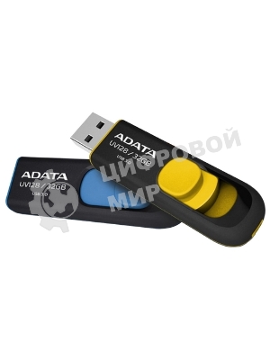 Флешка USB ADATA UV128 (AUV128-32G-RBE), 32Gb, USB 3.0, R/W 100/30, черный/синий