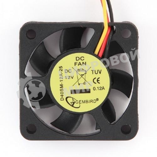 Вентилятор для корпуса Gembird черный, 40 мм, 5000 об/мин, 27 дБ, 3 pin