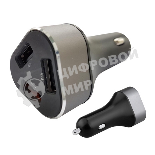 Автомобильное зарядное устройство ACD черный 23Вт, 3xUSB 1QC+2Smart, 3.6~12В, 3А RTL