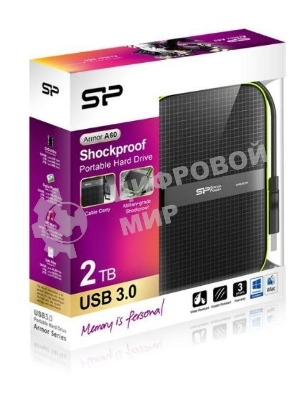 Внешний HDD Silicon Power USB 3.0 2Tb A60 SP020TbPHDA60S3K Armor 2.5