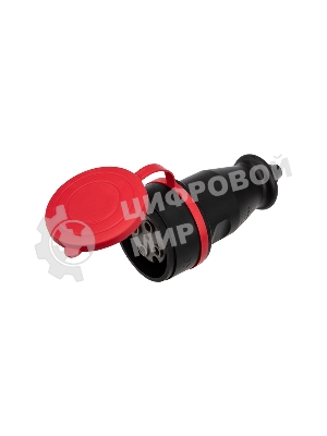 Розетка переносная влагозащищенная Rexant с крышкой, 3Р+РЕ, 32 А, IP44, каучук