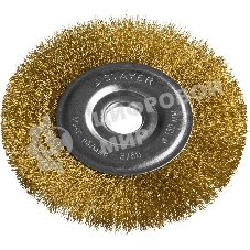 Кордщетка STAYER PROFESSIONAL 35122-150 д/УШМ витая стальная латун.проволока 0.3мм 150мм/22мм