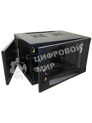 Шкаф настенный Lanmaster Next TWT-CBWNG-12U-6X4-BK 12U 550x450 мм пер. дв. стекл съемные бок. пан. 60 кг черный