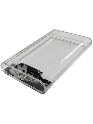 Внешний корпус для HDD/SSD AgeStar 3UB2P6C SATA III пластик прозрачный 2.5