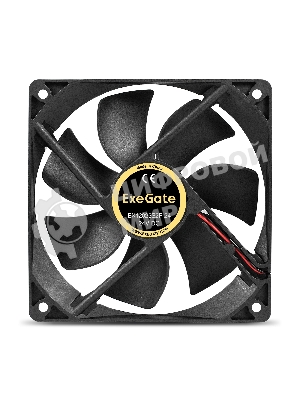 Вентилятор для корпуса ExeGate EX12025S2P-24 черный, 120 мм, 2100 об/мин, 34.2 дБ, 2 pin