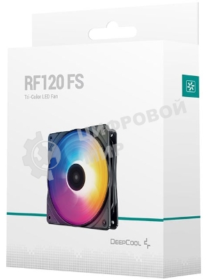 Вентилятор для корпуса DEEPCOOL RF120 FS черный, 120 мм, 1500 об/мин, 27 дБ, 4 pin