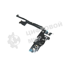 Шлейф с разъемом зарядки и микрофоном для Apple iPhone 12 Pro Max, черный