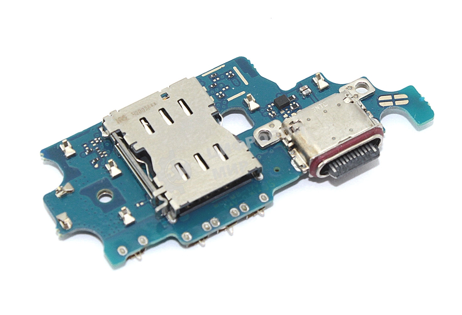 Нижняя плата (шлейф) с разъемом зарядки, разъемом SIM и микрофоном для Samsung Galaxy S21 Plus G996