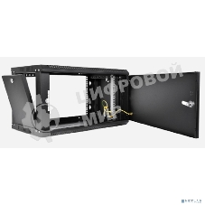 Шкаф телекоммуникационный настенный разборный ЦМО ЭКОНОМ 9U (600 x 350) дверь металл, черный (ШРН-Э-9.350.1-9005)