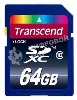 Флеш карта SDXC 64Gb Class10 Transcend TS64GSDXC10U1 BULK w/o adapter