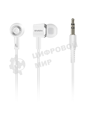 Проводные наушники Sven E-110 белый, внутриканальные, Jack 3.5 мм