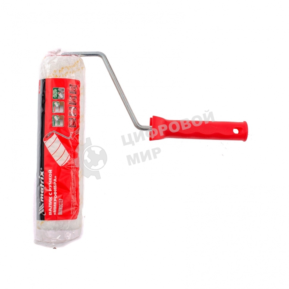 Валик Matrix микрофибра, с ручкой 8мм, 250 мм, ворс 12 мм, D - 48 мм, D ручки - 8 мм, полиакрил