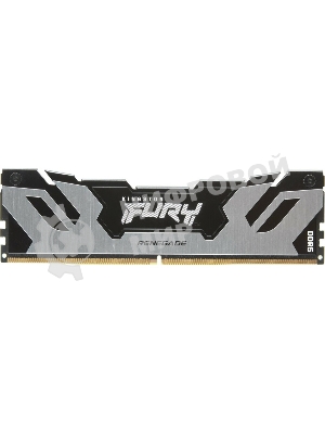 Оперативная память Kingston Fury Renegade, DDR5, 48Gb (1x48Gb), 6400MHz, CL32, DIMM, с радиатором, серебристый/черный