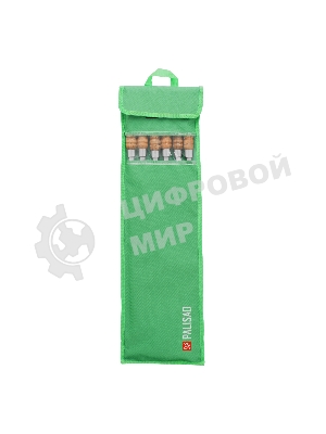 Набор шампуров угловых Palisad Camping 650 мм, с деревянной рукояткой, в чехле, 6 шт.