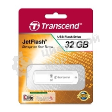 Флешка USB Transcend JetFlash 370 (TS32GJF370), 32Gb, USB 2.0, R/W 12/5, белый