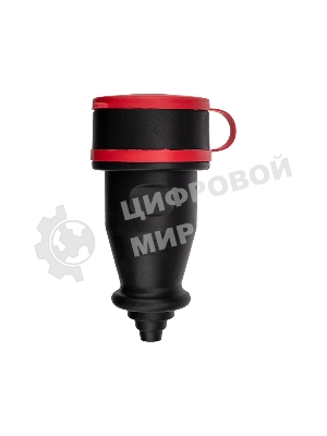 Розетка переносная влагозащищенная Rexant с крышкой, 3Р+РЕ, 32 А, IP44, каучук