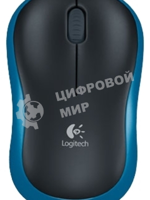 Мышь беспроводная Logitech M185 синий, 1000 dpi, радиоканал, USB, кнопки - 3