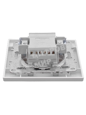 Выключатель 2-клавишный СП с индикатором,10А, белый EKF Basic Минск