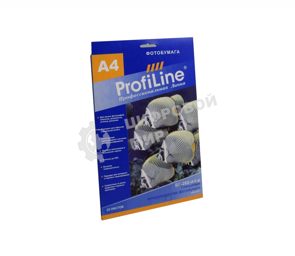 БГ-260-А4-м-25 Фотобумага микропористая глянцевая ProfiLine 260 г/м2, А4, 25 л, 5760 dpi (Mi)