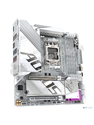 Материнская плата Gigabyte B850M AORUS ELITE WIFI6E ICE, AM5, AMD B850, 4xDDR5, 4xSATA, 2xM.2, 1xPCIe 5.0 x16, 1xPCIe 3.0 x4, 1xDP, 1xHDMI, 1x2.5Gb LAN, Wi-Fi 6E, Bluetooth 5.3, 2xUSB-A 10Gbps (Gen2), 5xUSB-A 5Gbps, 4xUSB-A 2.0, 1xUSB-C 10Gbps (Gen2), 2x3.5 мм, 7.1, mATX